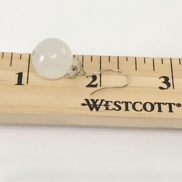 Vintage Lampwork Rose 925 Sterling Art Glass Quartz Beaded Drop Earring Sets Lot - Picture 15 of 16